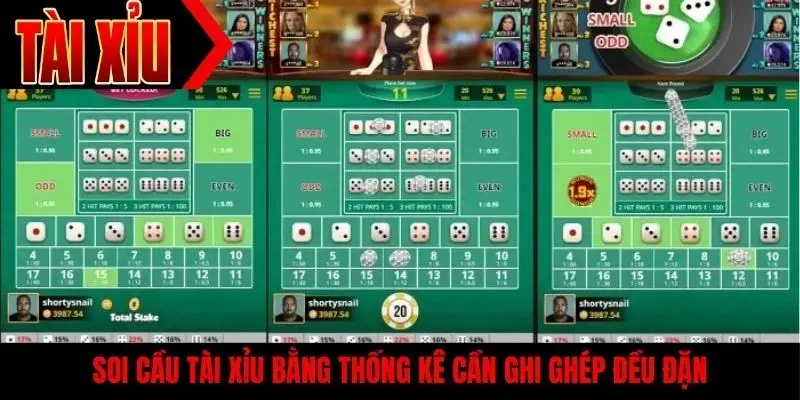 Soi cầu tài xỉu bằng thống kê cần ghi ghép đều đặn
